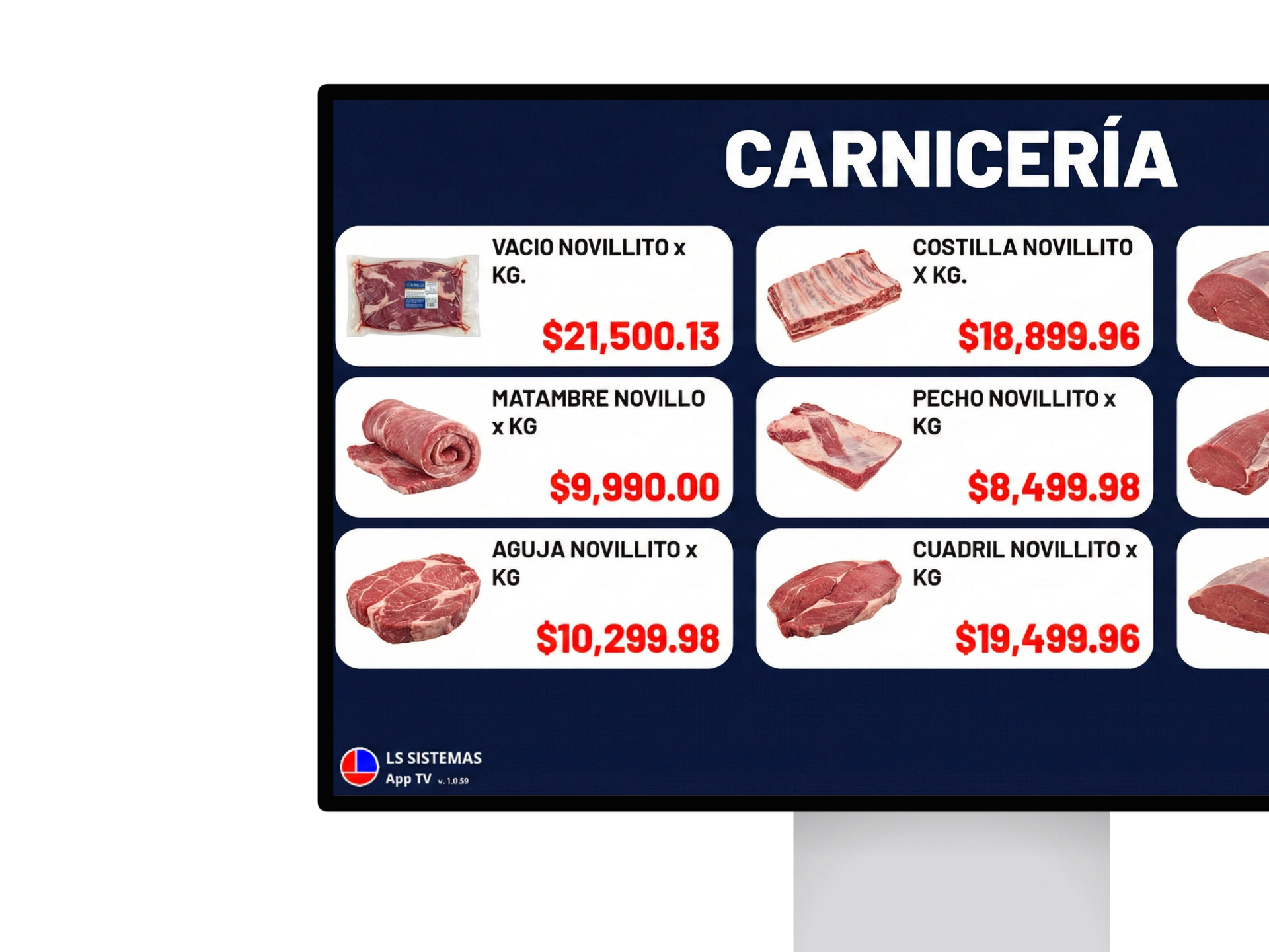 Vista previa de Precios en TV